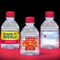 8 oz. Custom Label Spring Water w/ Ruby Red Flat Cap - Clear Bottle